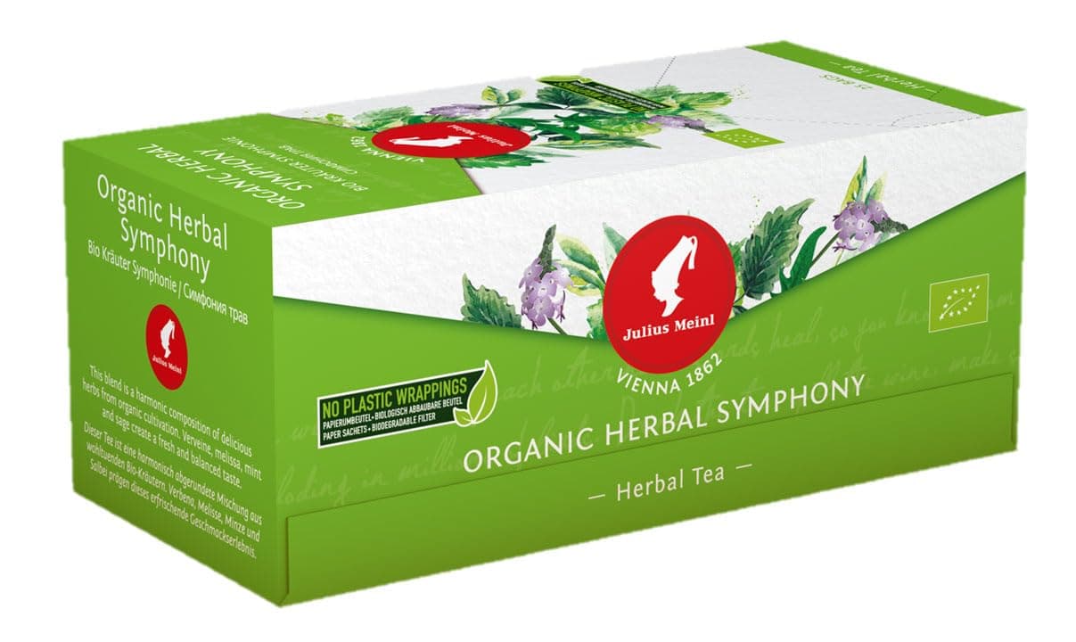 Julius MeinlOrganic Herbal Symphony Tea 25ct - Plastic Free Packaging & Biodegradeable Filters