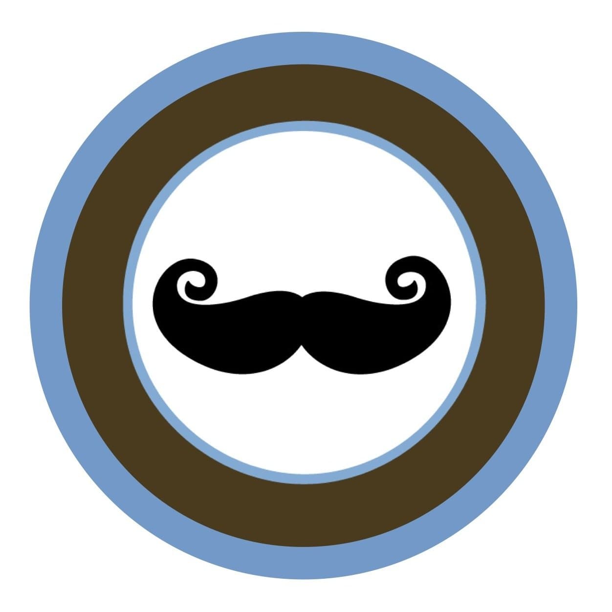 Mustache Bash {Brown} Edible Cake Topper Decoration