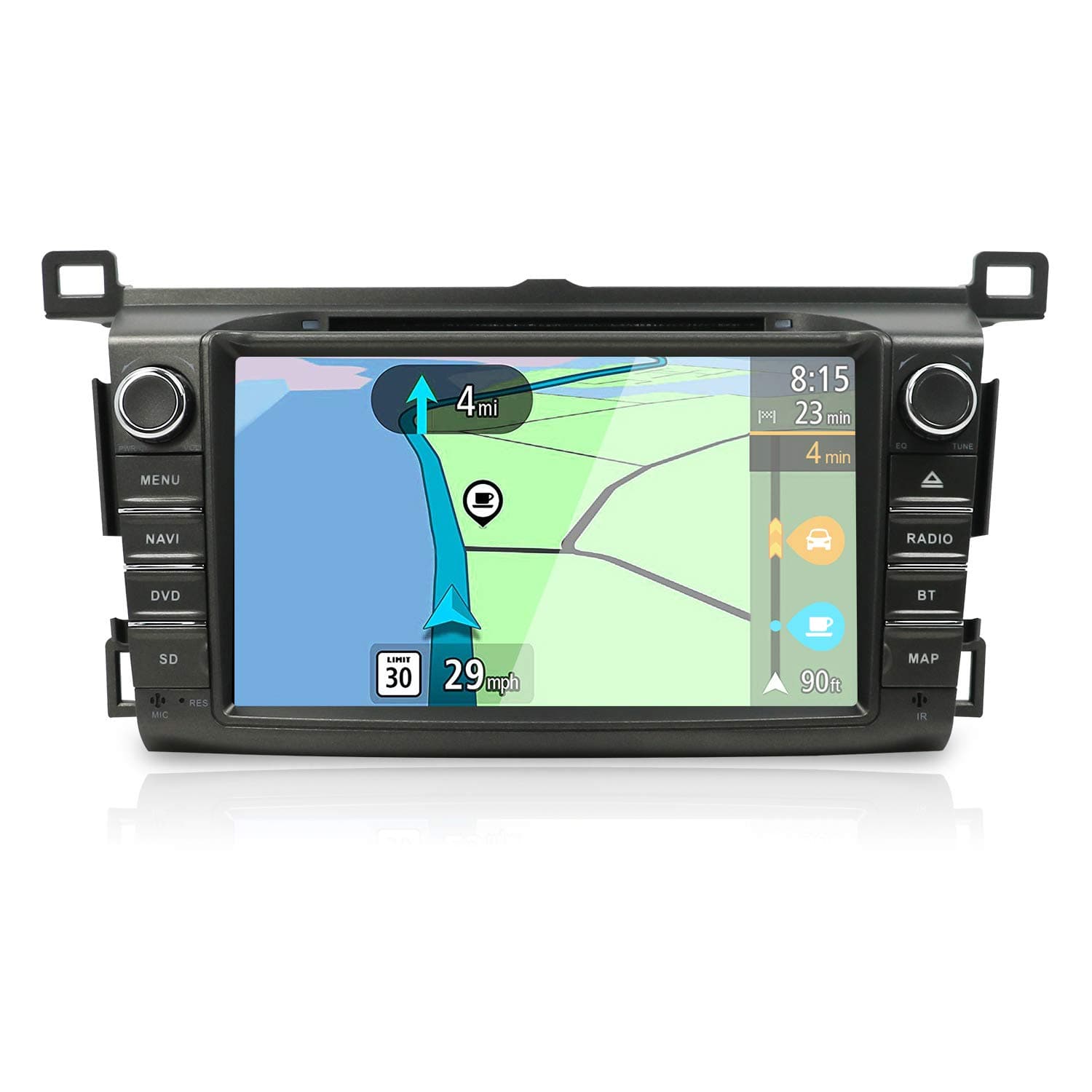 Double Din Car Stereo for Toyota RAV4 2013 2014 2015 Android 8.1 HD 8 inch 2G+32G Car Audio GPS Navigation Head unit Support 1080P WiFi 4G Bluetooth Steering Wheel Google Free Backup Camera & Canbus