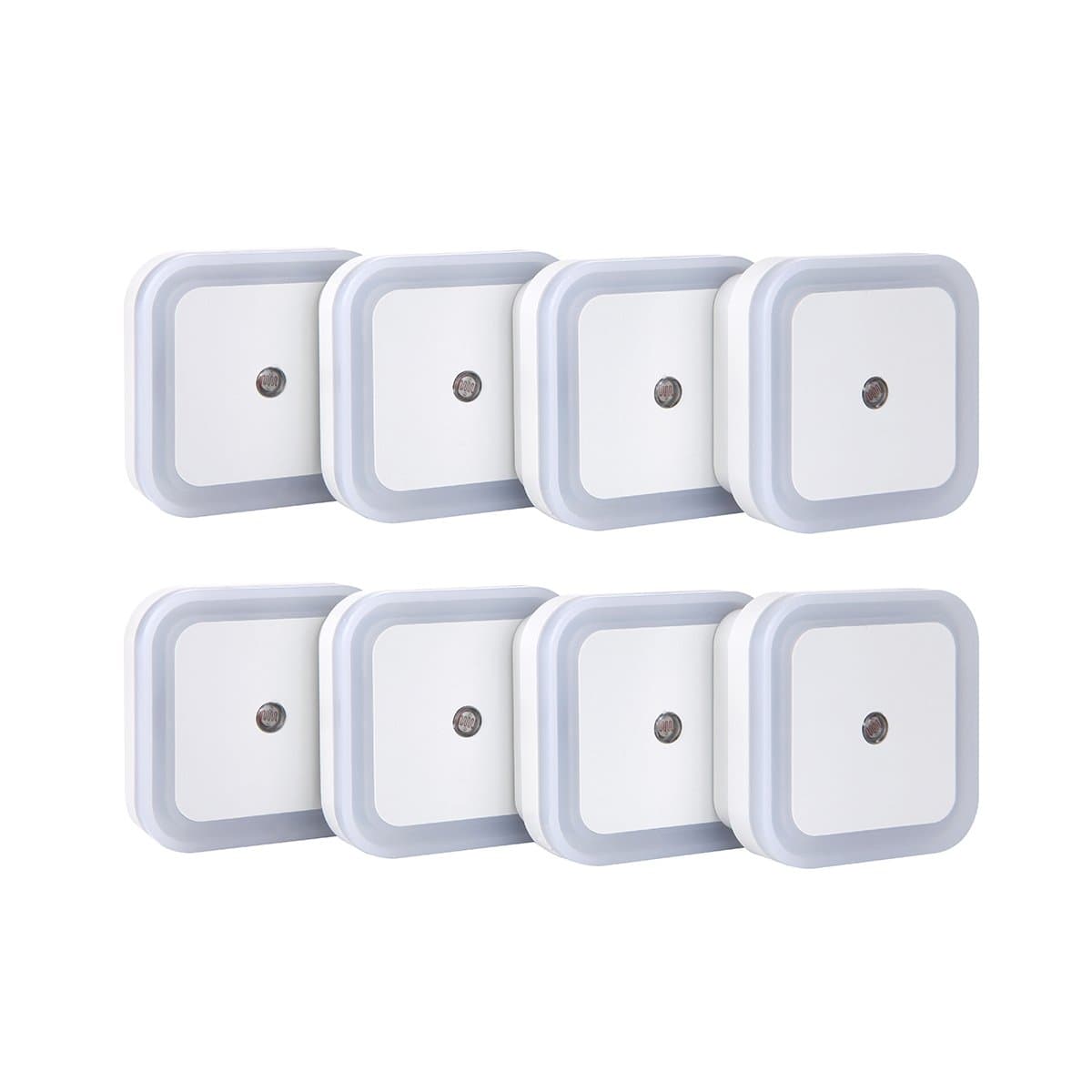 [New Design 8 Pack]Covenov 0.5W Plug in LED Night Light Lamp with Smart Sensor,Soft Brightness for Kids Baby Nursery Bedroom (White)