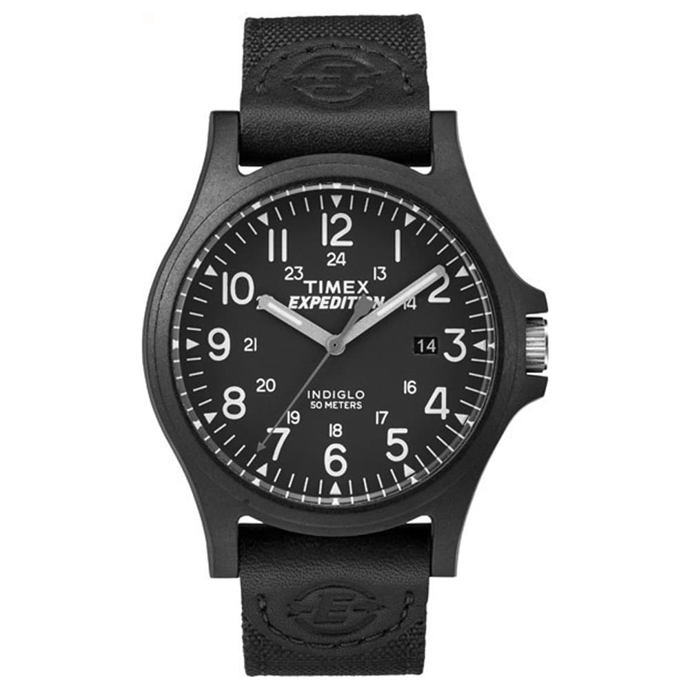 Men's TW4B08100 Expedition Acadia Black Leather/Nylon Strap Watch