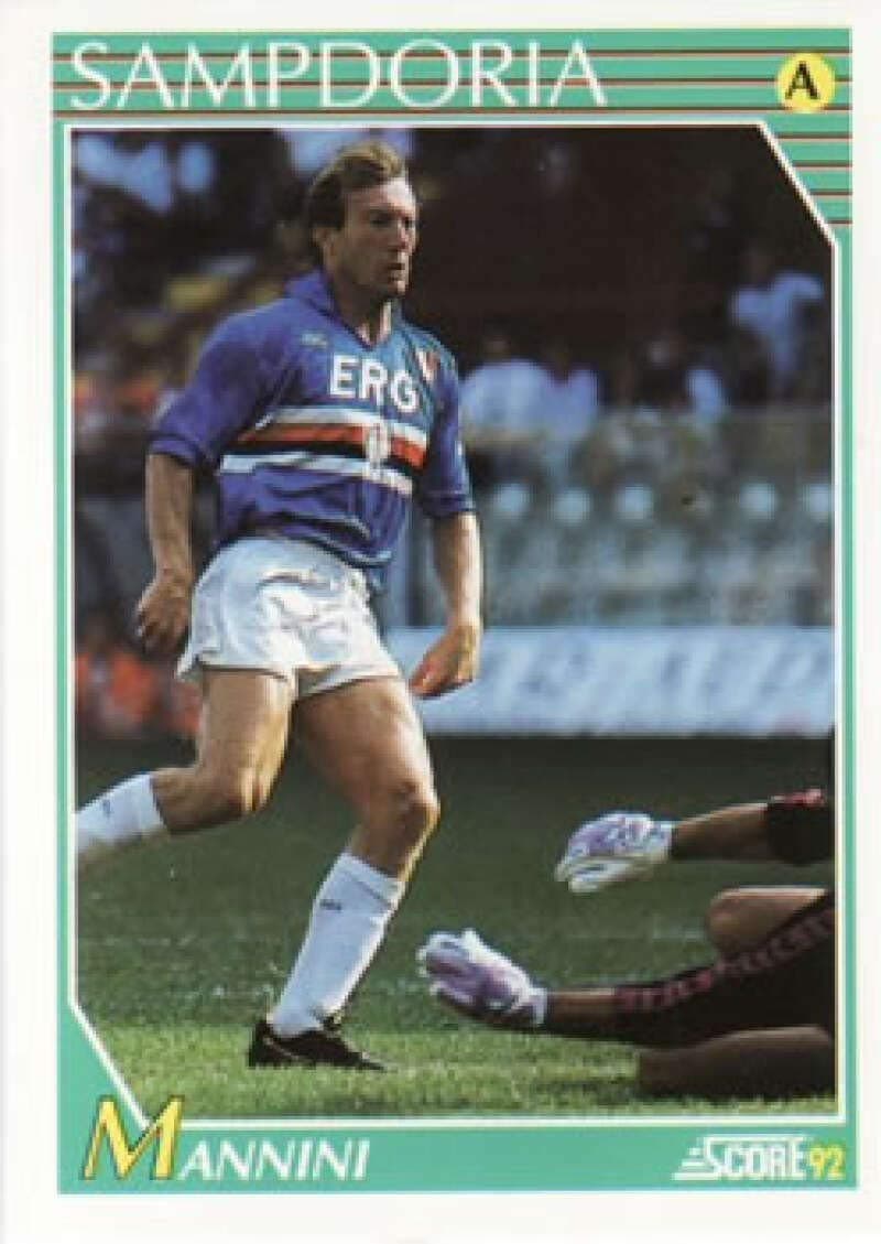 Pinnacle1992 Score Italian League Soccer #227 Moreno Mannini Sampdoria Official Series A Football Trading Card