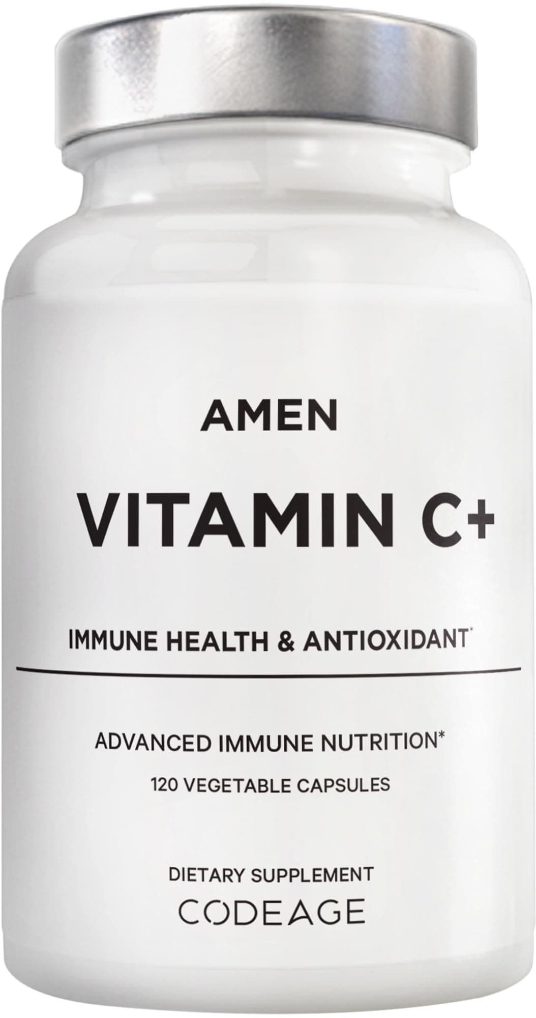 Vitamin C+ Supplement with Zinc, Bioflavonoids, Quercetin, Rose Hips, Elderberry – Vegan, Non-GMO – 2 Months Supply - 120 Capsules