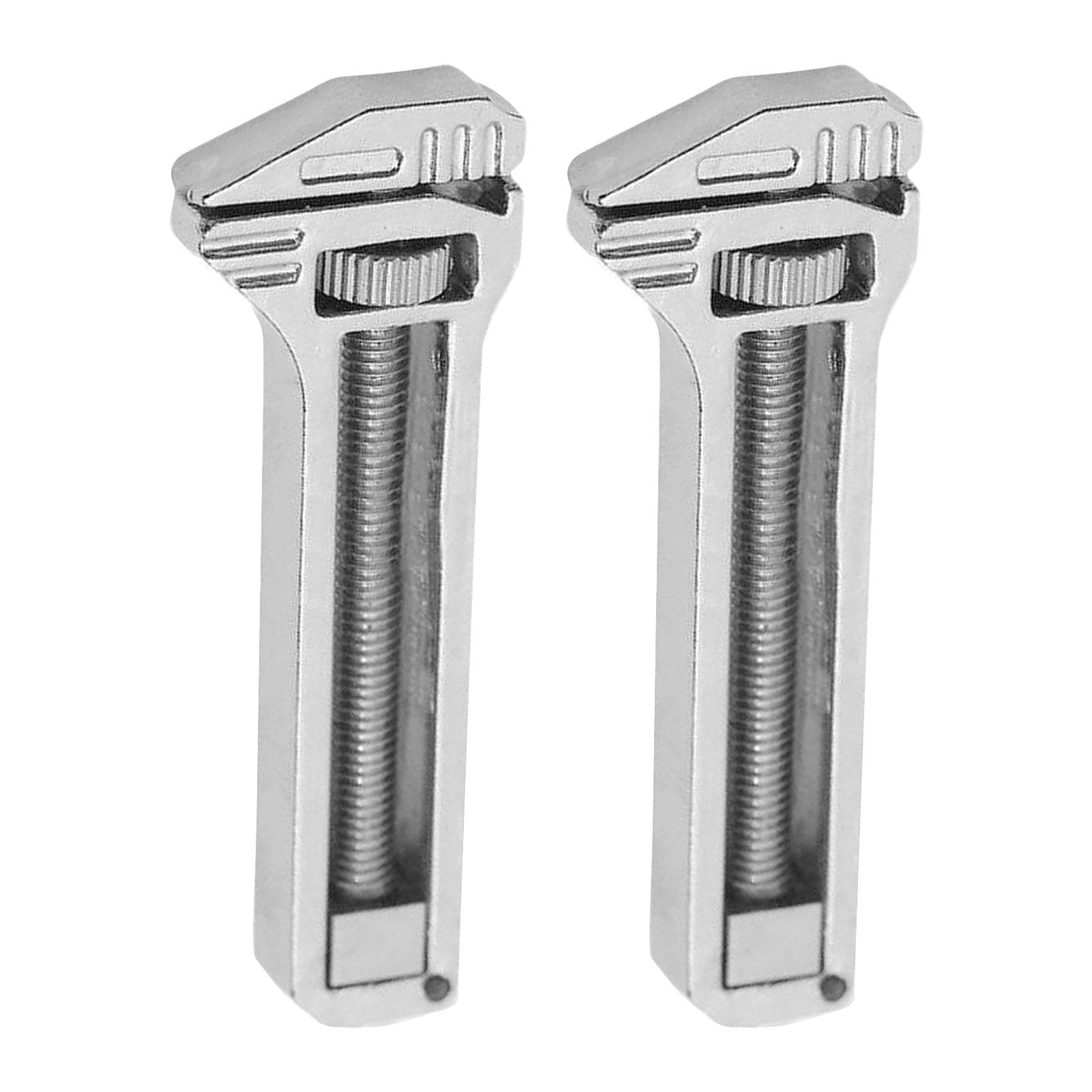 Compact Titanium Multi-tool, Mini Multitool Wrench Alloy Multi-tool for Everyday Prep, Multifunctional Bottle Opener Keychain, Adjustable Wrench for Outdoor Camping Hiking(2ps)