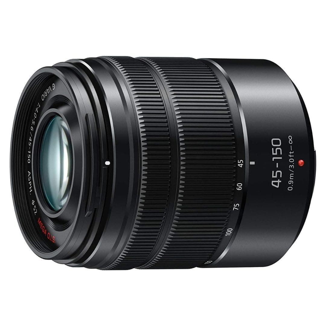 Panasonic H-FS45150AK-CR Lumix G Vario Lens, F4.0-5.6 ASPH, Mirrorless Micro Four Thirds, Mega Optical I.S, (Black) (Certified Refurbished), 45-150MM