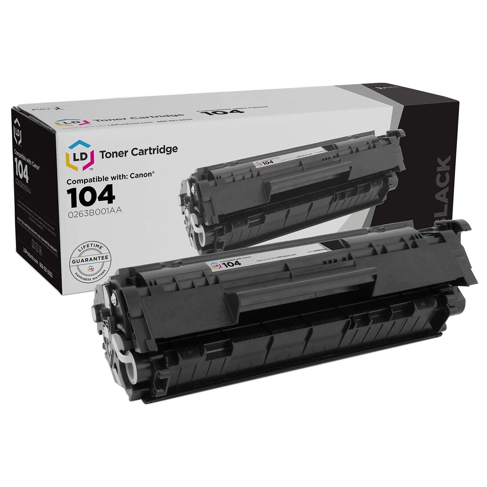 Products Compatible Toner Cartridge Replacement for Canon 104 / 0263B001AA (Black Single) Compatible with L120 L90 L140 MF4150 MF4270 MF4350d MF4690