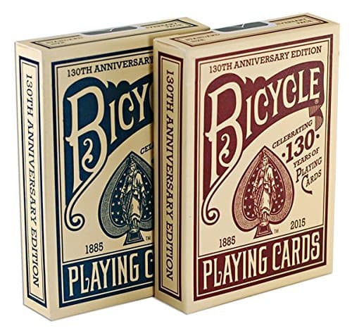 Bicycle 130th ANNIVERSARY EDITION Red & Blue Playing Cards 2 Deck Set
