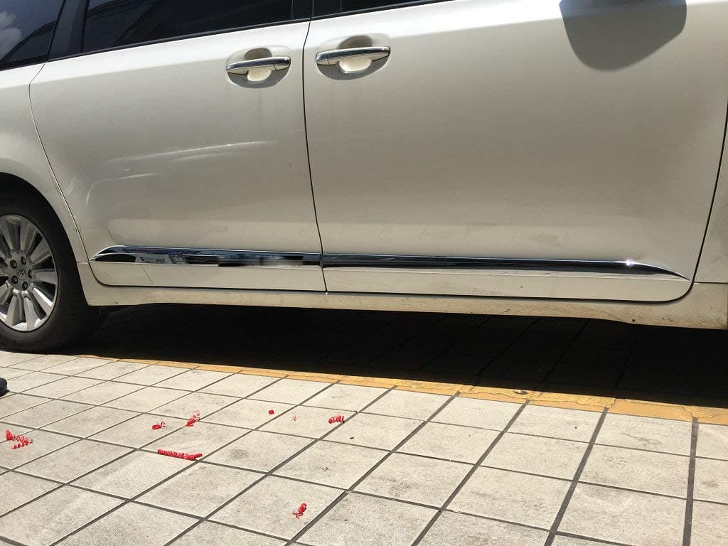 4pcs ABS Chrome Car Body Side Moulding Trim Overlay Cover Trim Molding Trim Molding Strip Decorative Emblems for Toyota Sienna 2011 2012 2013 2014 2015 2016 2017 2018 2019 2020