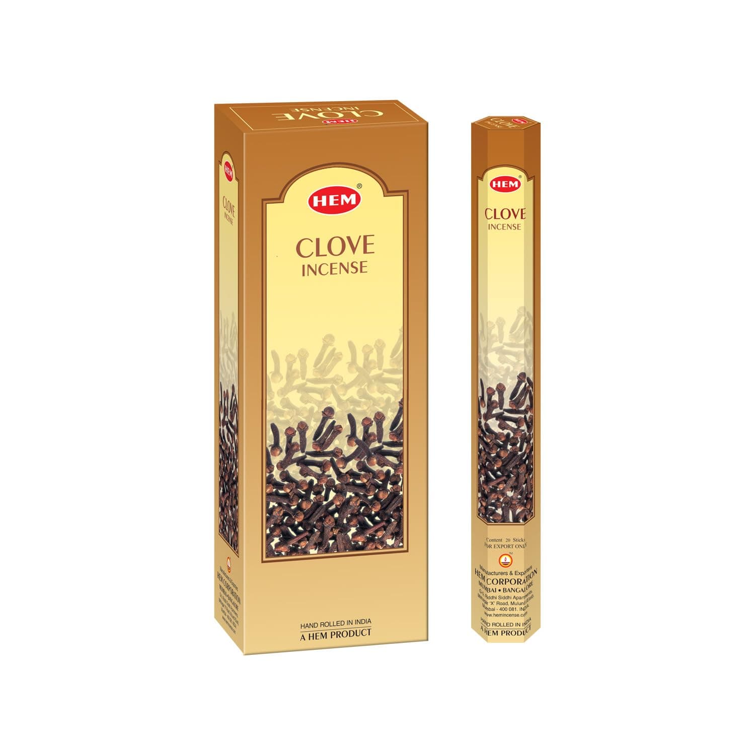 Clove Incense Sticks – Pack of 6 Boxes (120 Sticks Total, 9-Inch Long) | Natural Hand-Rolled Fragrance for Meditation, Relaxation & Positivity | 20g Each Box