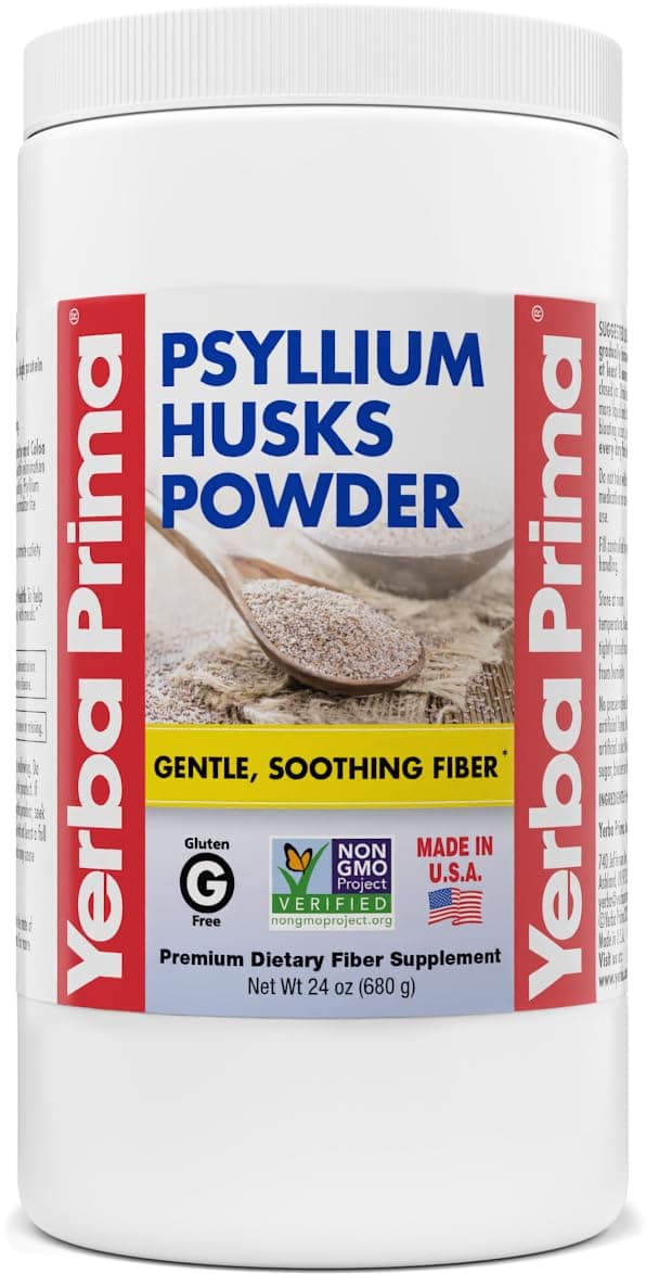 Psyllium Husk Powder - 24 oz - Fine Ground, Unflavored, Sugar Free - Natural Fiber Supplement - Also for Baking - Contains Both Soluble & Insoluble Bulk for Regularity Support