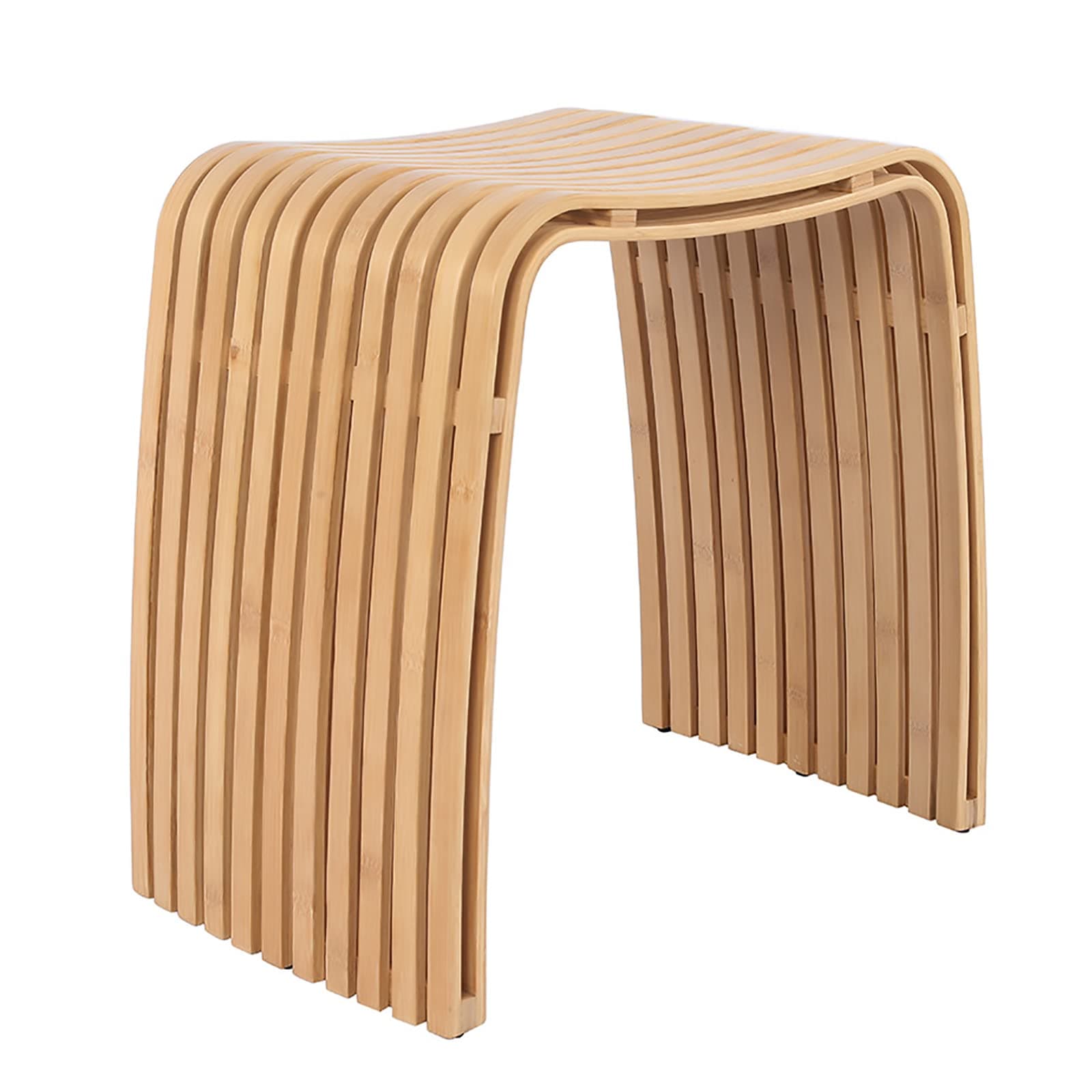 N/P SPA Stool Furniture Bamboo Stool Low Stool Handmade Bamboo Stool Natural Bamboo Shower Stool Makeup Stool SPA Bathroom Stool