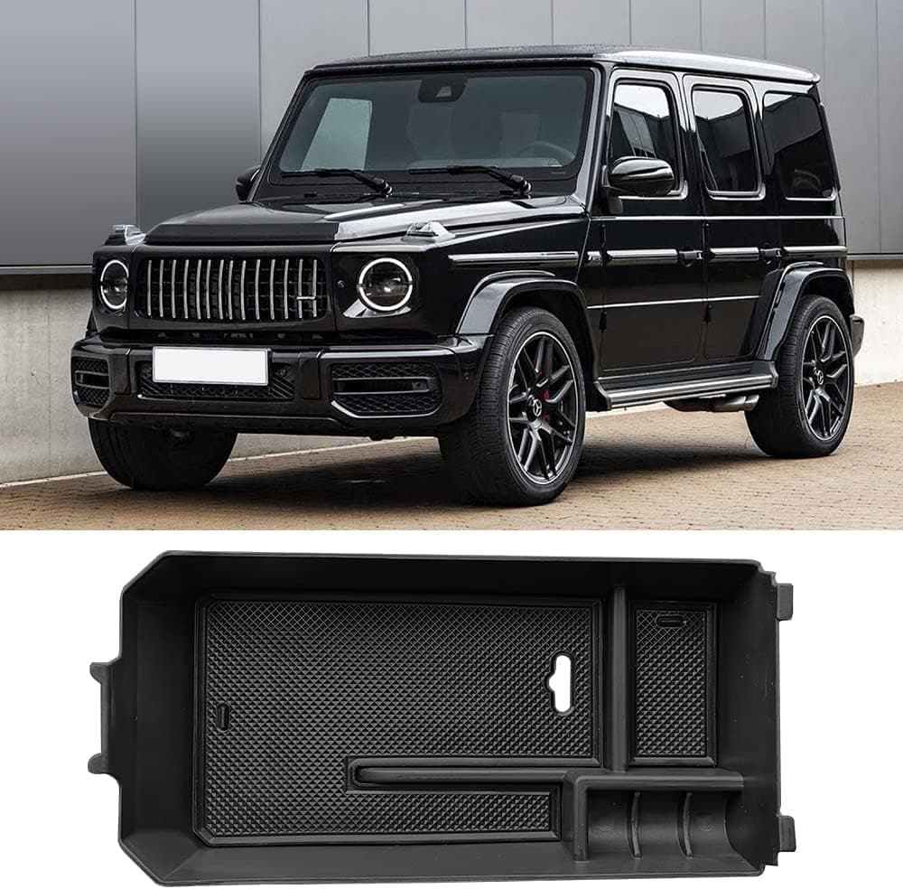 SPELAB Center Console Organizer Tray Armrest Secondary Storage Box Center Console Insert Compatible with Benz G Class W464 2019-2021 G350 G500 G63
