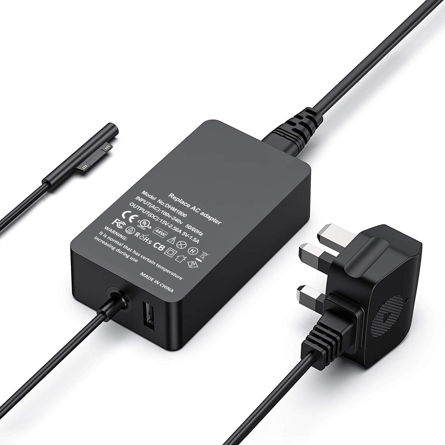 WOSUK 44W 15V 2.58A Surface Pro Charger Magnetic Replacement AC Adapter Surface Pro 3/4/5/6 Charger Adapter Power Supply Microsoft Surface Pro 3/4/5/6 Surface Go Surface Book & Surface Laptop