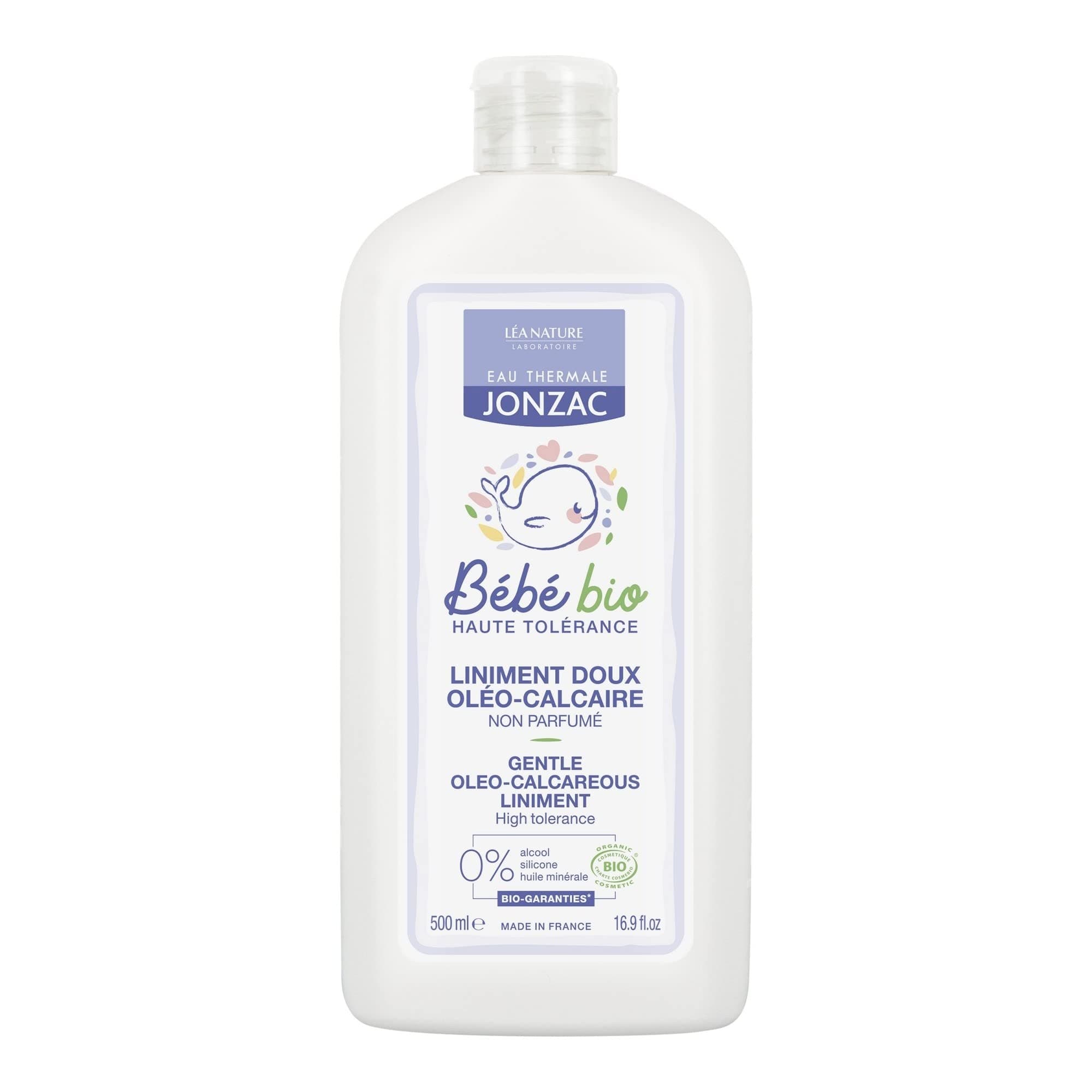 Eau Thermale Jonzac Diaper Change Special Formula Organic Cosmetic Baby Care Gentle Oleo-Calcareous Liniment, 500 ml