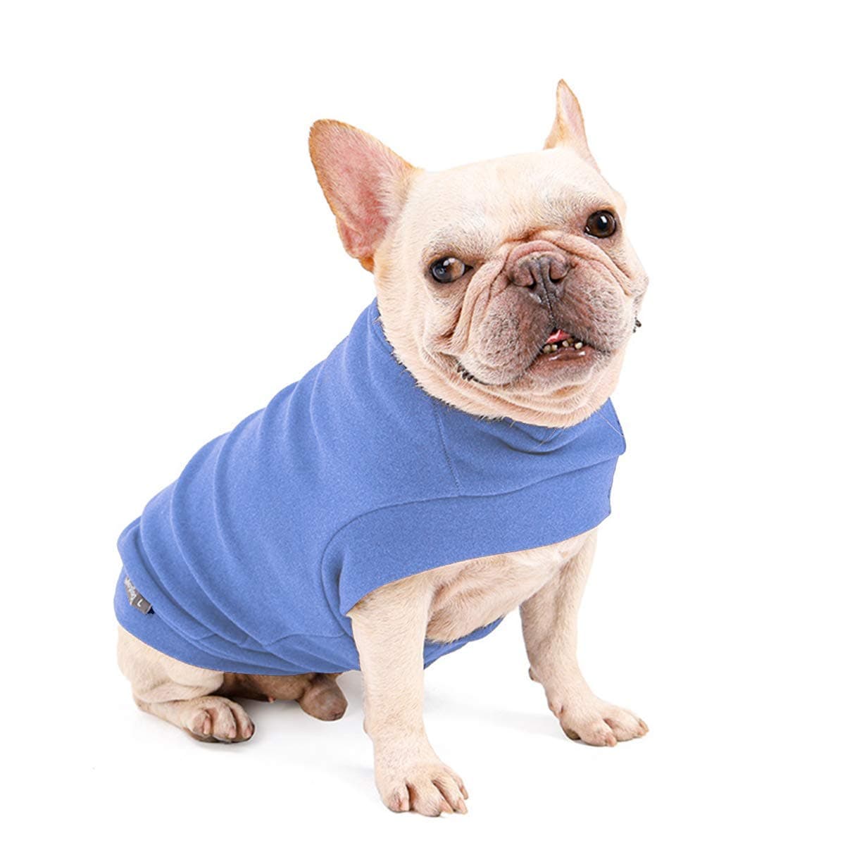 Small Dogs Jumpers Soft Fleece Vest Dog Sweatshirt, Puppy Kittens Winter Clothes Warm Jacket Coat Cold Weather Apparel Pet Pajamas Warm Tshirt for Sphynx Hairless Cat Chihuahua Bulldogs Sky Blue S