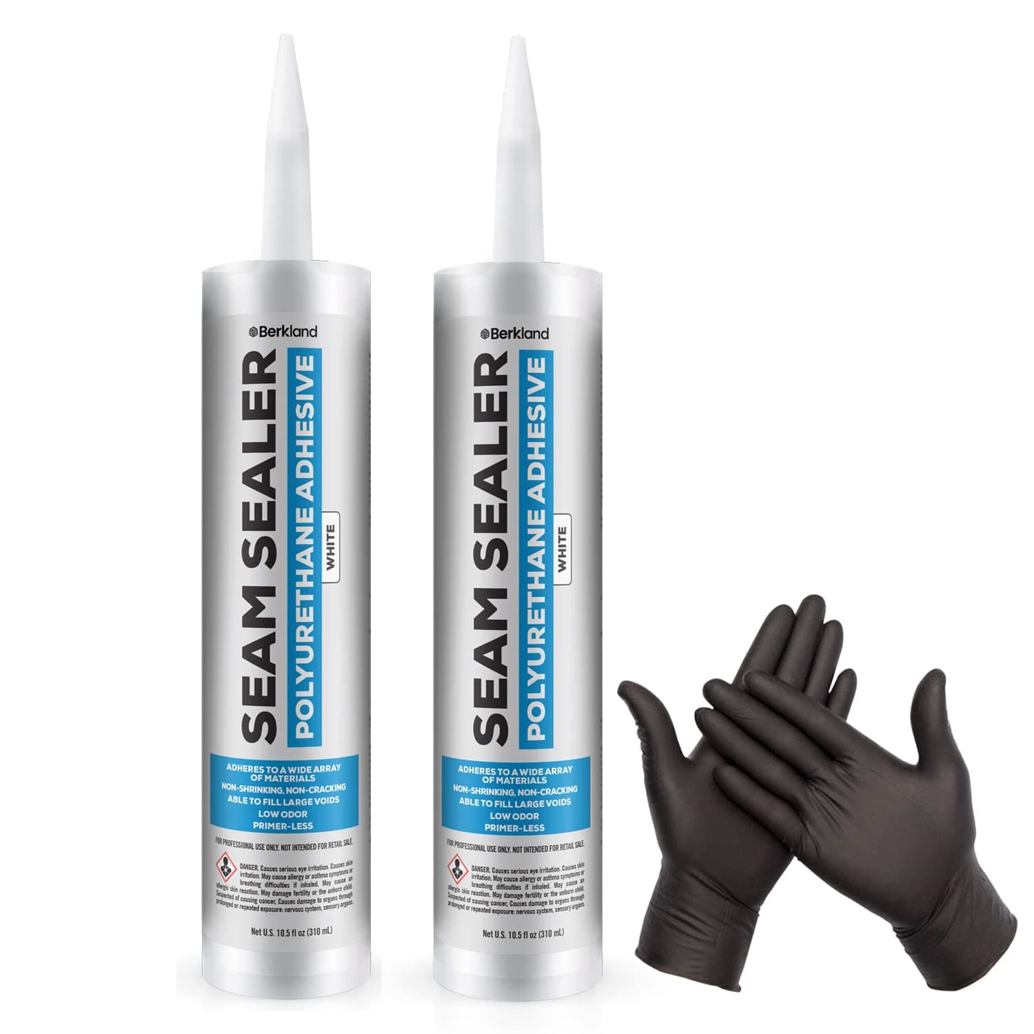 Berkland Automotive Polyurethane Sealer Composite Kit - Durable and Flexible Automotive Body Fill - Seam Compound and Joint for Bare or Painted Surfaces - Saddle