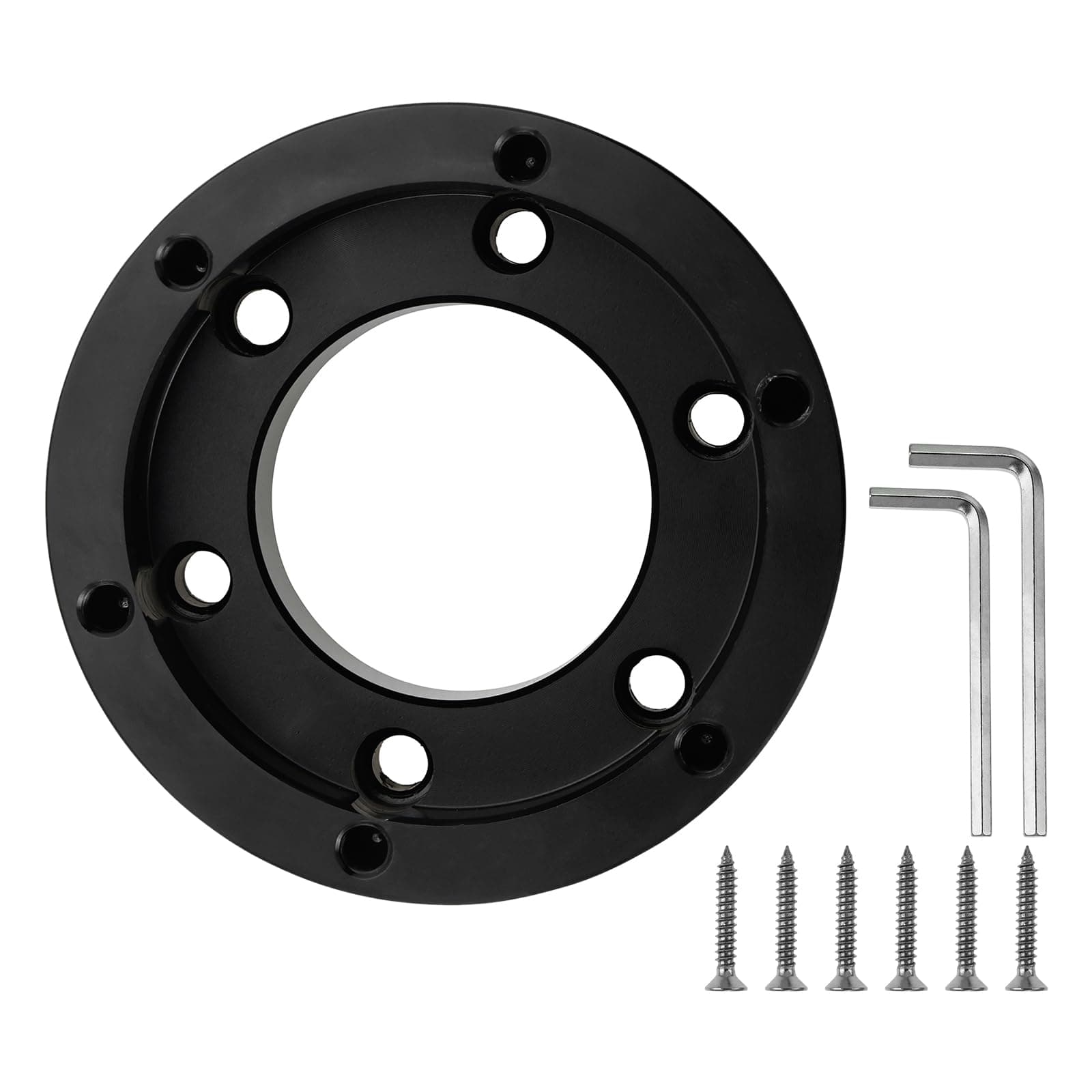 Gohantee 70mm Steering Wheel Adapter Plate for Logitech G29 G920 G923 - Upgrade Racing Car Game Wheel Adapter, Compatible With 13-14 Inch Wheels (Black)