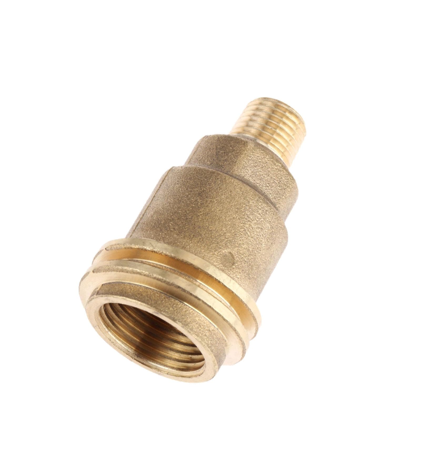 Brass QCC1 Acme Nut Propane Gas Fitting Adapter with 1/4 Inch Male Pipe Thread Solid Brass Outdoor Cooking Propane Adapter