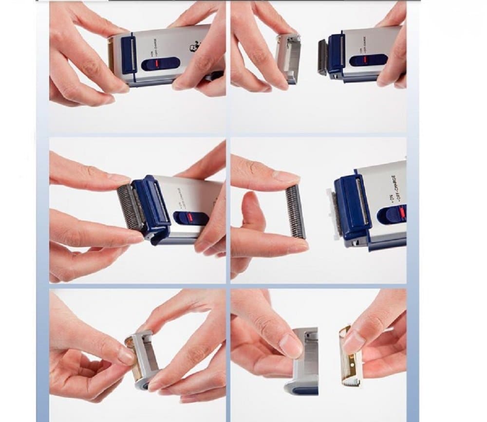 Portable Electric Shaver, Reciprocating cutting head