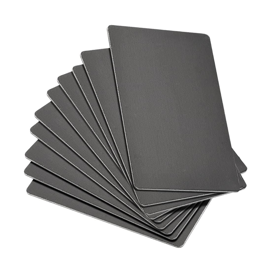 uxcell Blank Metal Card 100x60x1mm Anodized Aluminum Plate for DIY Laser Printing Engraving Black 10 Pcs