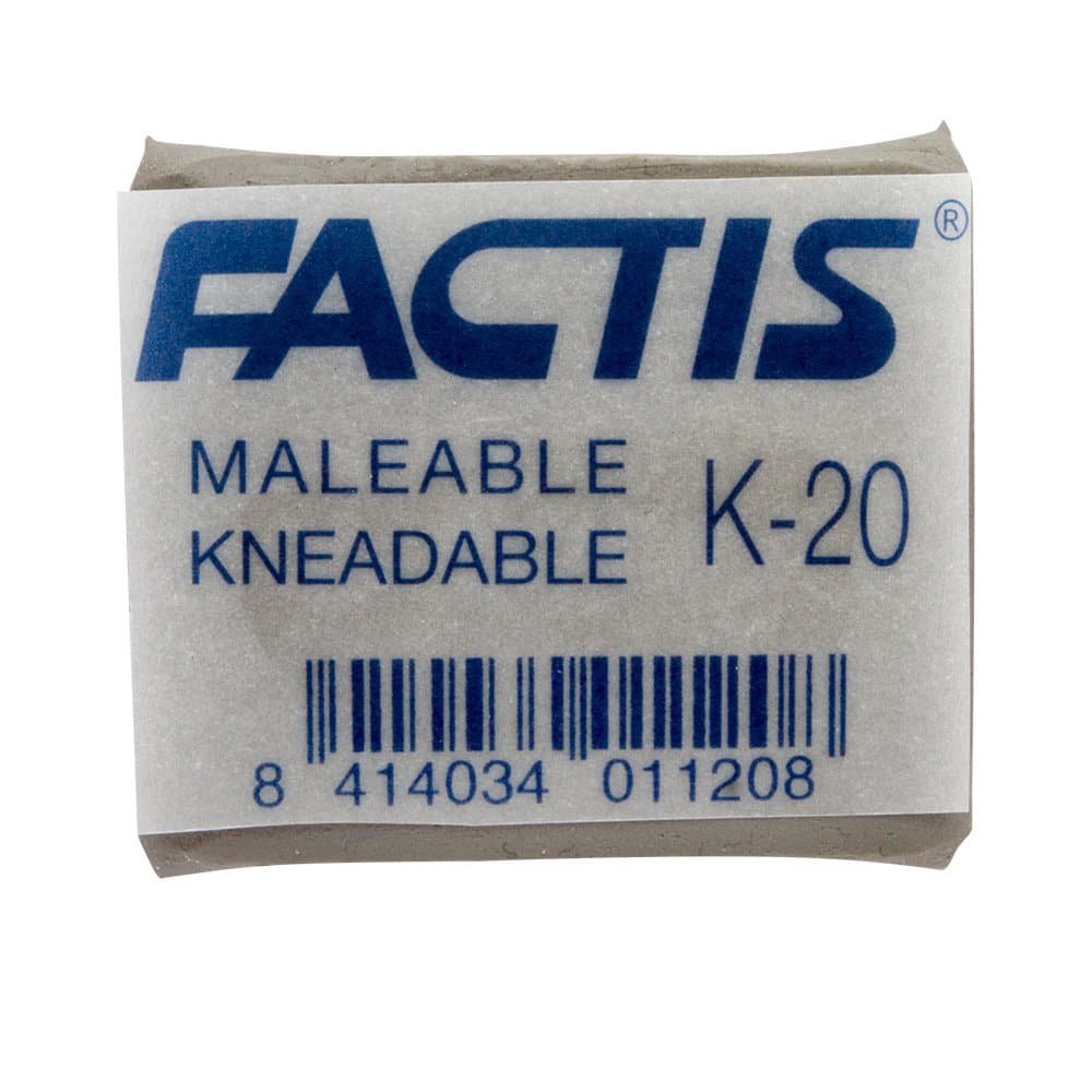 Factis : Kneadable Eraser : Putty Rubber : 37x29x10mm : Grey