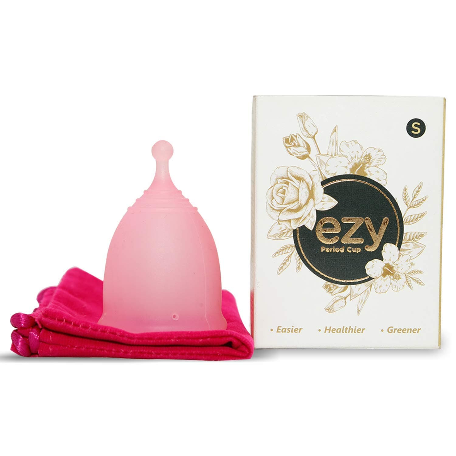 ezy Bell Shaped Soft, Comfort Fit, Flexible, Reusable Menstrual Cup, Normal to heavy Flow Size Small