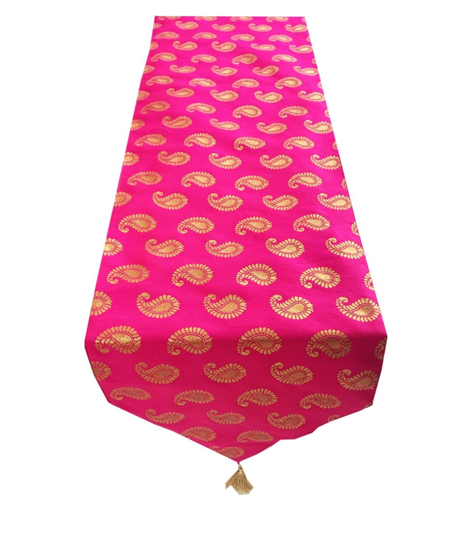 Pink Parrot-Designer Durable Dopian Silk Table Runner 12" x 70" 1 pc