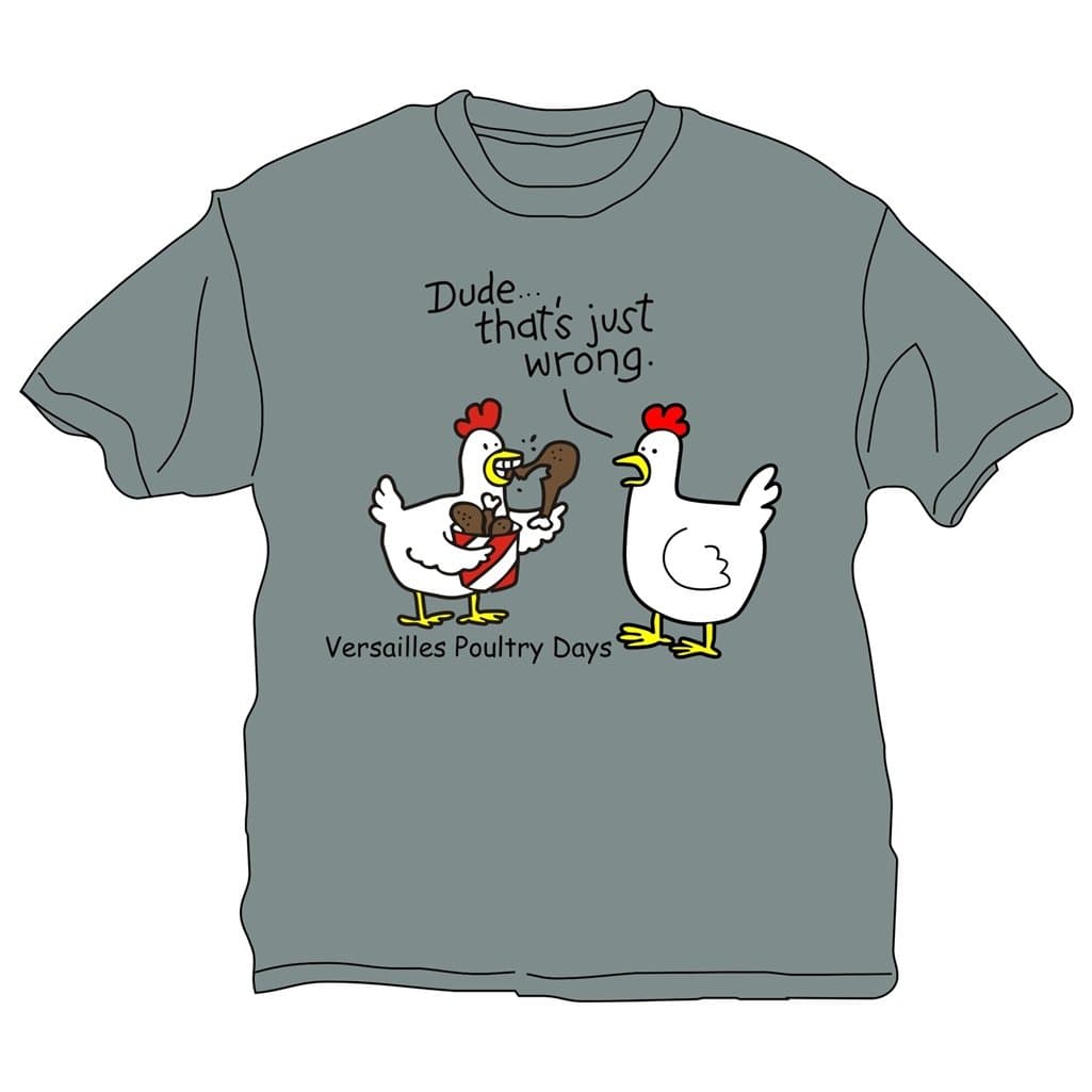 Dude- That's Wrong Poultry Days Unisex Shirt (Youth Medium, Gray)