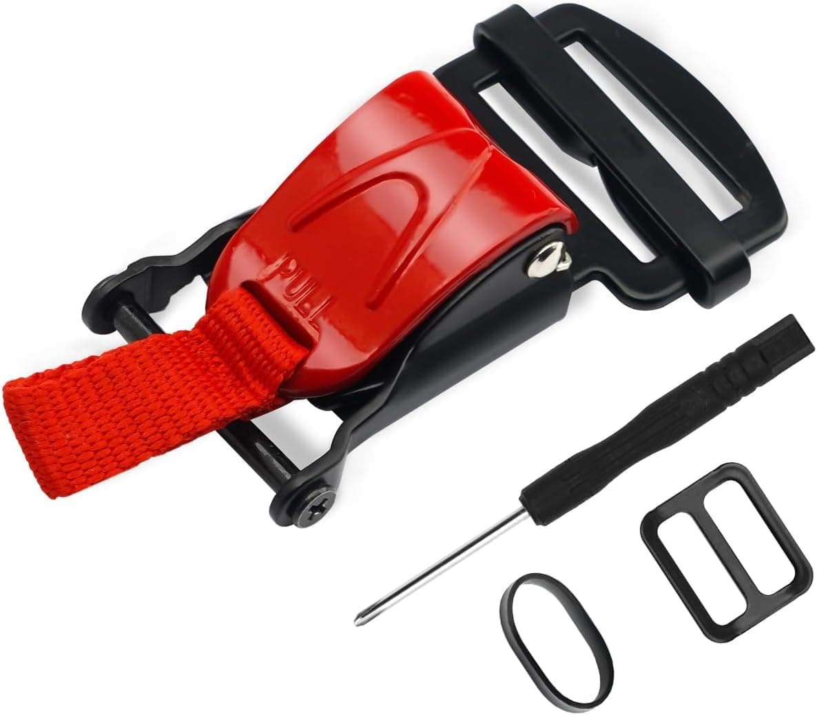 1pcs Helmet Quick Release Buckle Replacement Kit, All Stainless Steel Ratcheted Helmets for Chin Strap Up to 1", Motorcycle Helmets Accessories, Compatible with Half, 3/4, Full Face Helmet