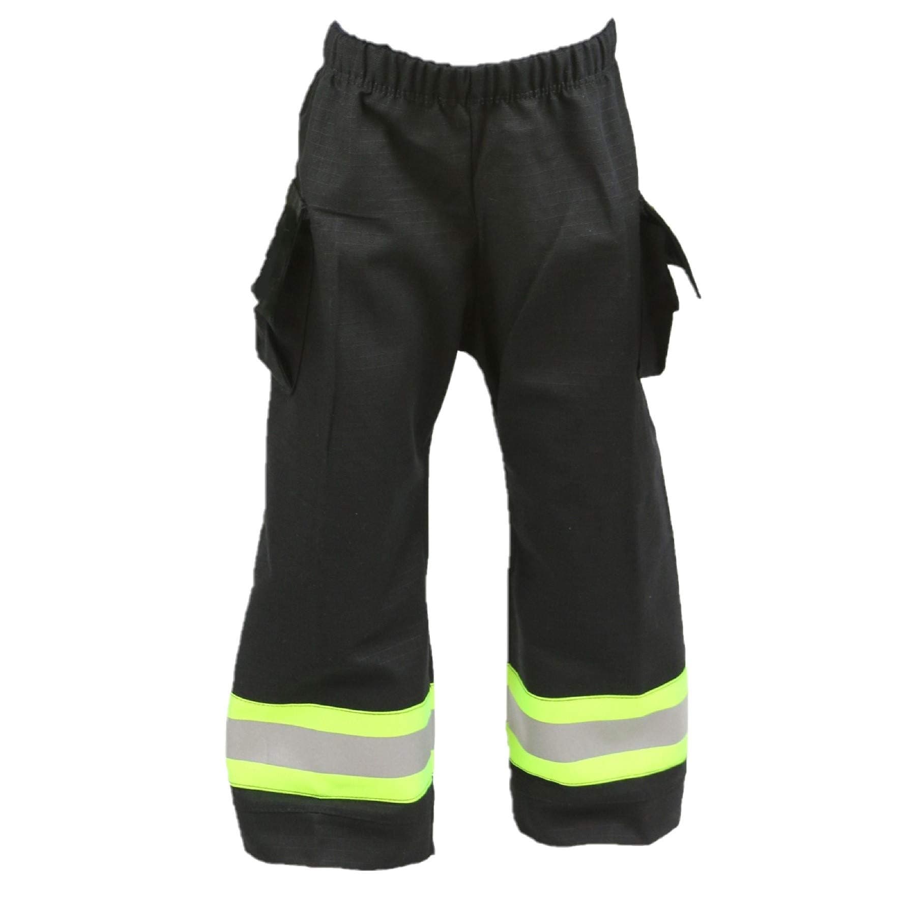 Fully Involved StitchingFirefighter Black/Yellow Toddler Look-Like Turnout Gear Pants (4T)