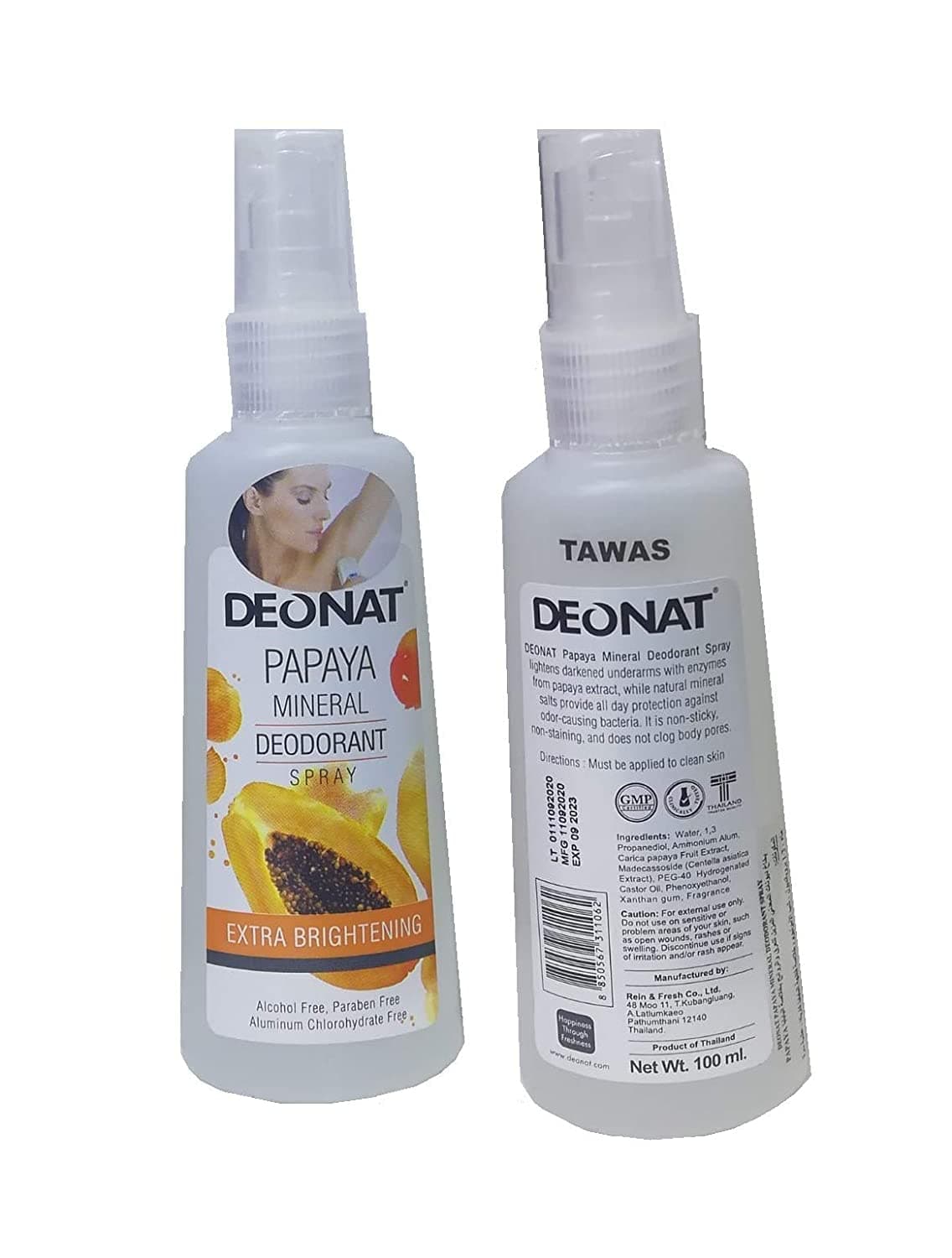 Deonat Papaya Mineral Deodorant Spray - 100ml