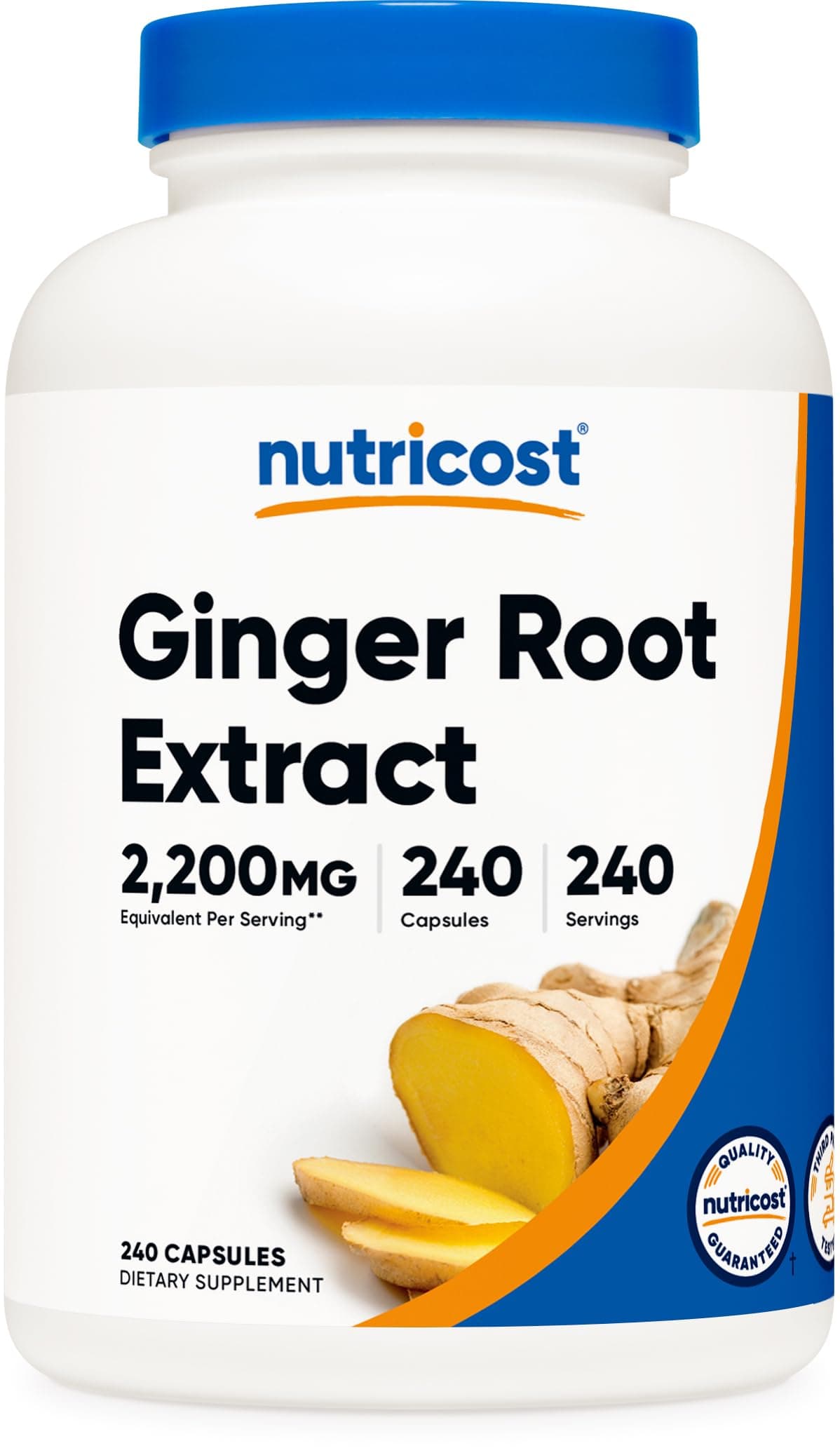 Nutricost Ginger Root Extract 2200mg 240 Capsules - Gluten Free, Non-GMO