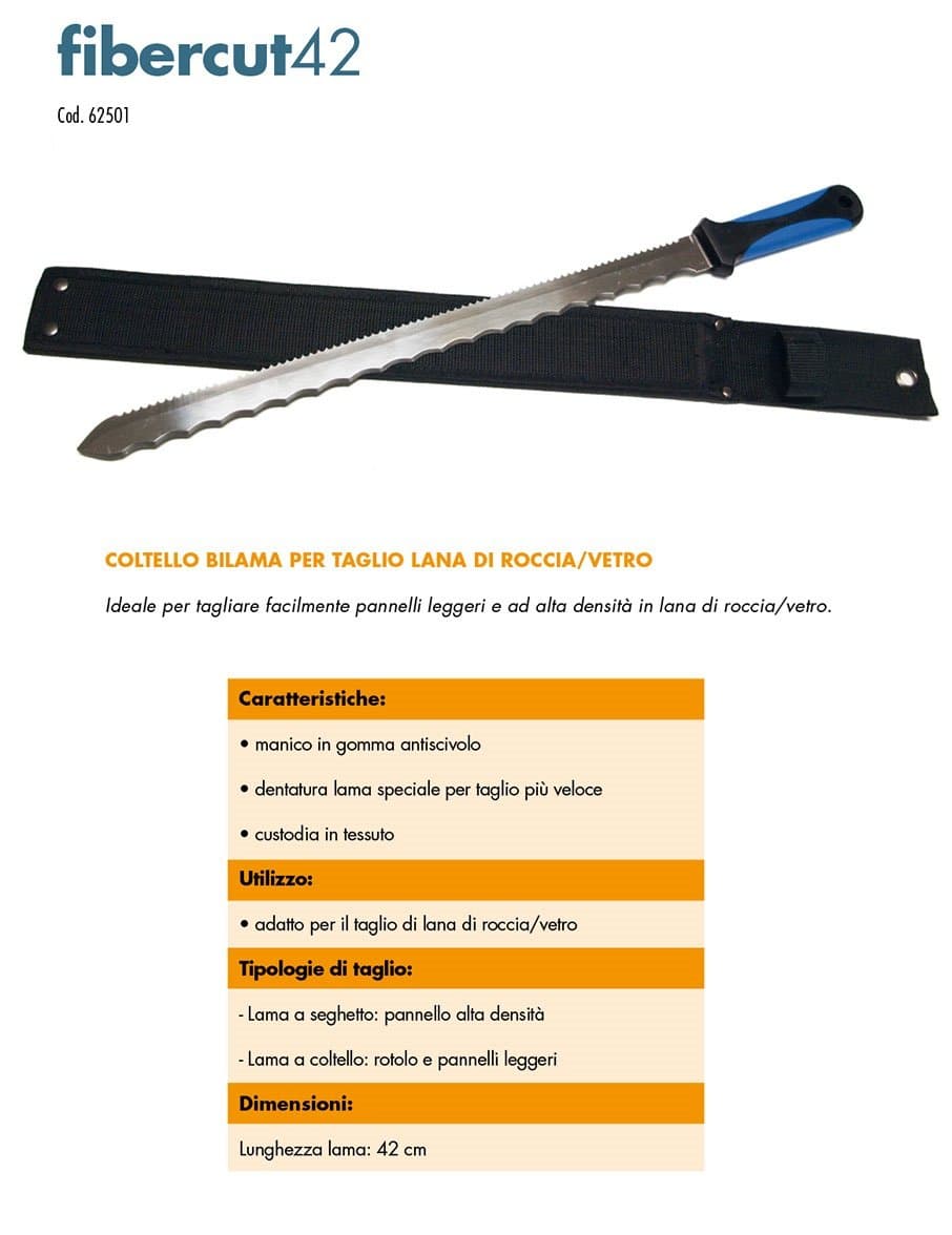 Sealer Fibercut Knife for cutting glass Rock/Wool