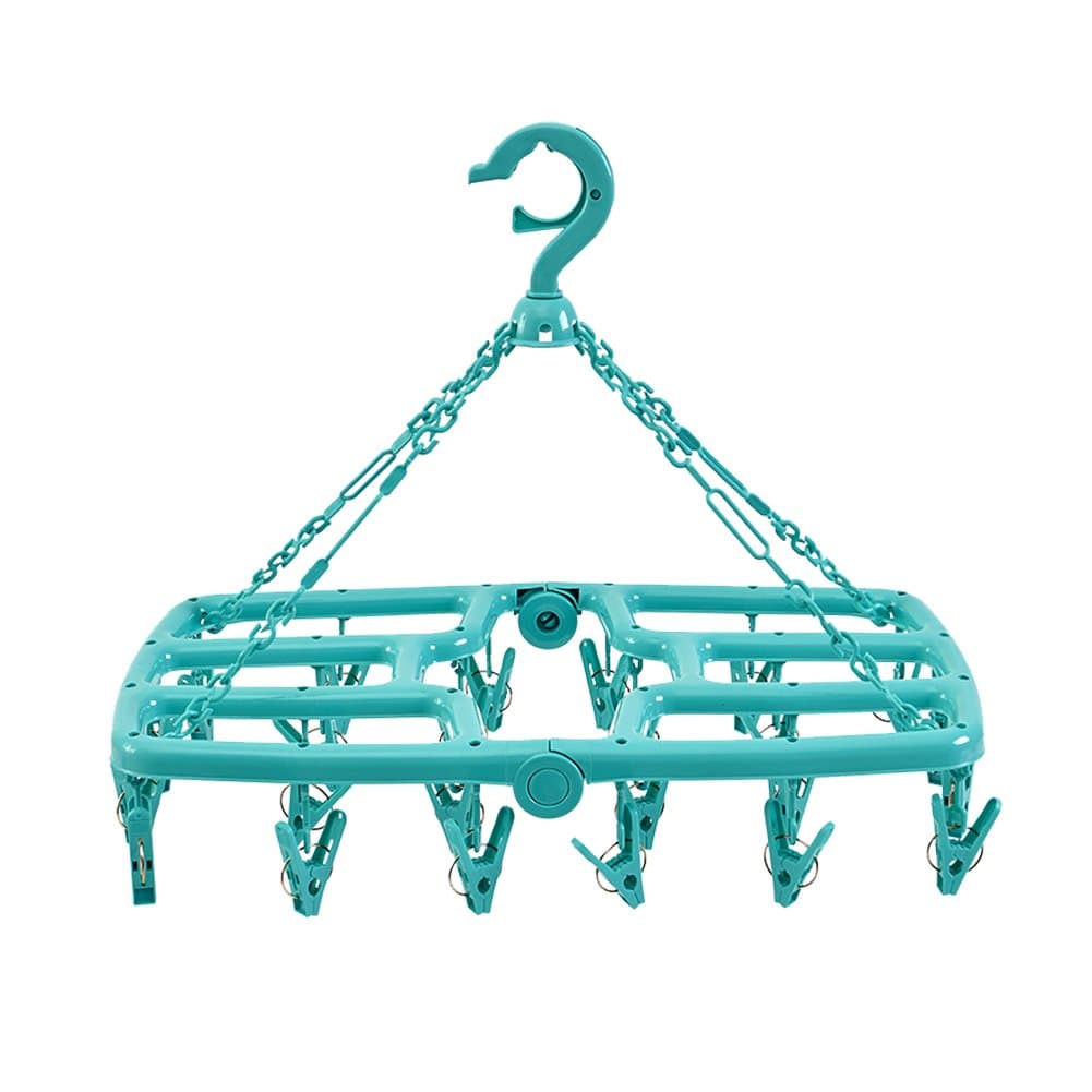 B.SHINE Laundry Hanger Drying Rack - Foldable Clip and Drip Hanger with 24 Pins, Clothes Drying Rack, Sock Hanger