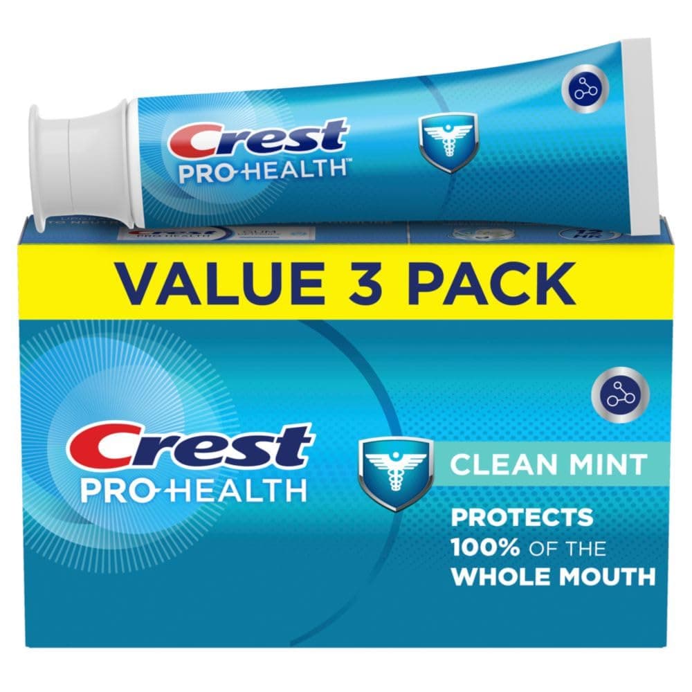 Pro-Health, Fluoride Toothpaste, Clean Mint, 3 Pack, 4.3 oz (121 g) Each