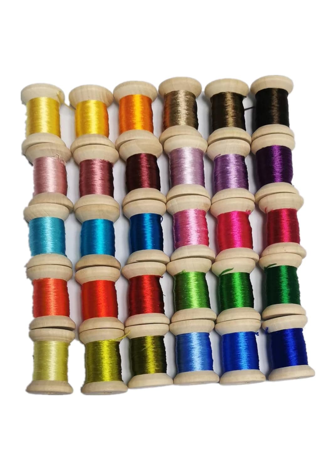 30 spools 100% Natural Mulberry Silk Embroidery Floss Thread 20-22m per Color DIY Craft Fly Tying