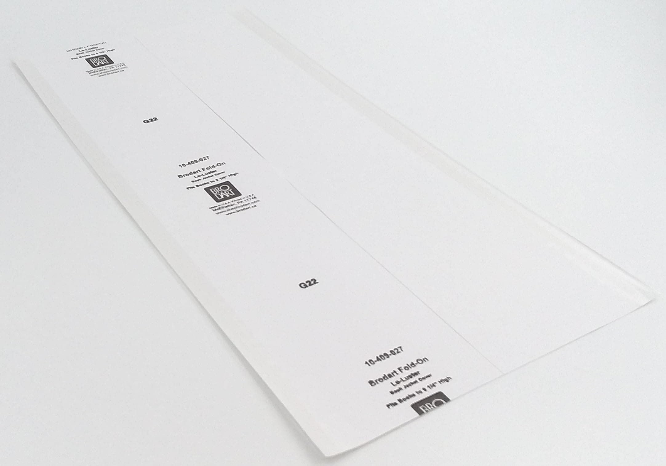 10-9 1/2" x 20" Fold-On Book Covers - Center-Loading, Adjustable, Clear Mylar