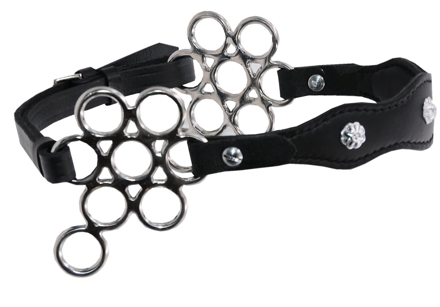 Baroque Hackamore Lucky Wheel Stainless Steel Soft Flower Conchos AM Soft Padded Nose Band