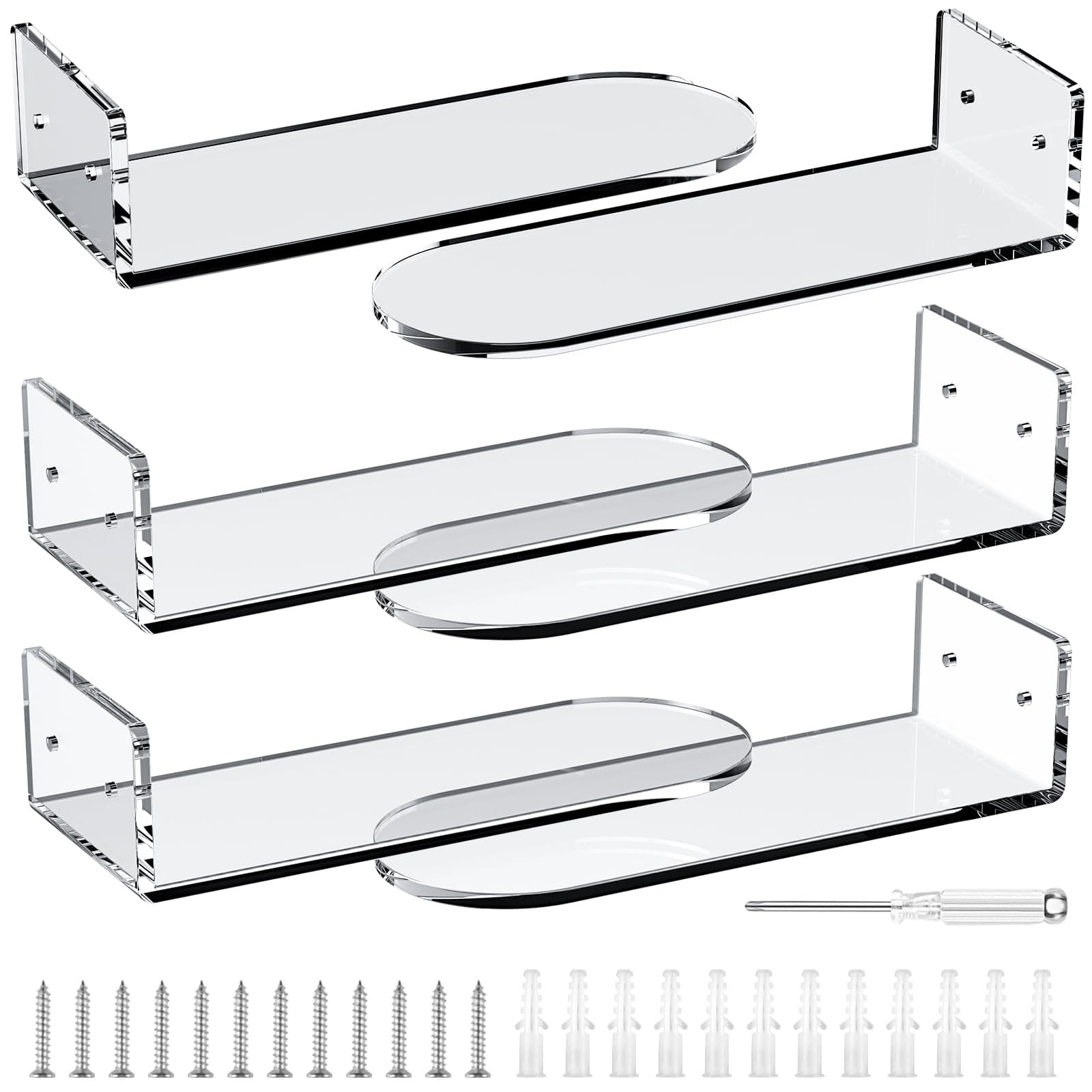 Floating Shoe Shelves for Wall-6 Pack Sneaker Shelves-Levitating Shoe Display Stand Acrylic Sneaker Wall Hanger,Shoe Organizer Holder Wall Mount for Sneaker Collection Shoe Box