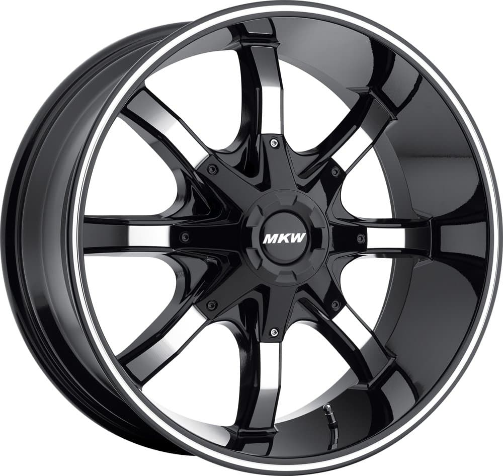 MKW Offroad M81 Gloss Black Wheel with Machined Finish (17x9"/8x170mm)