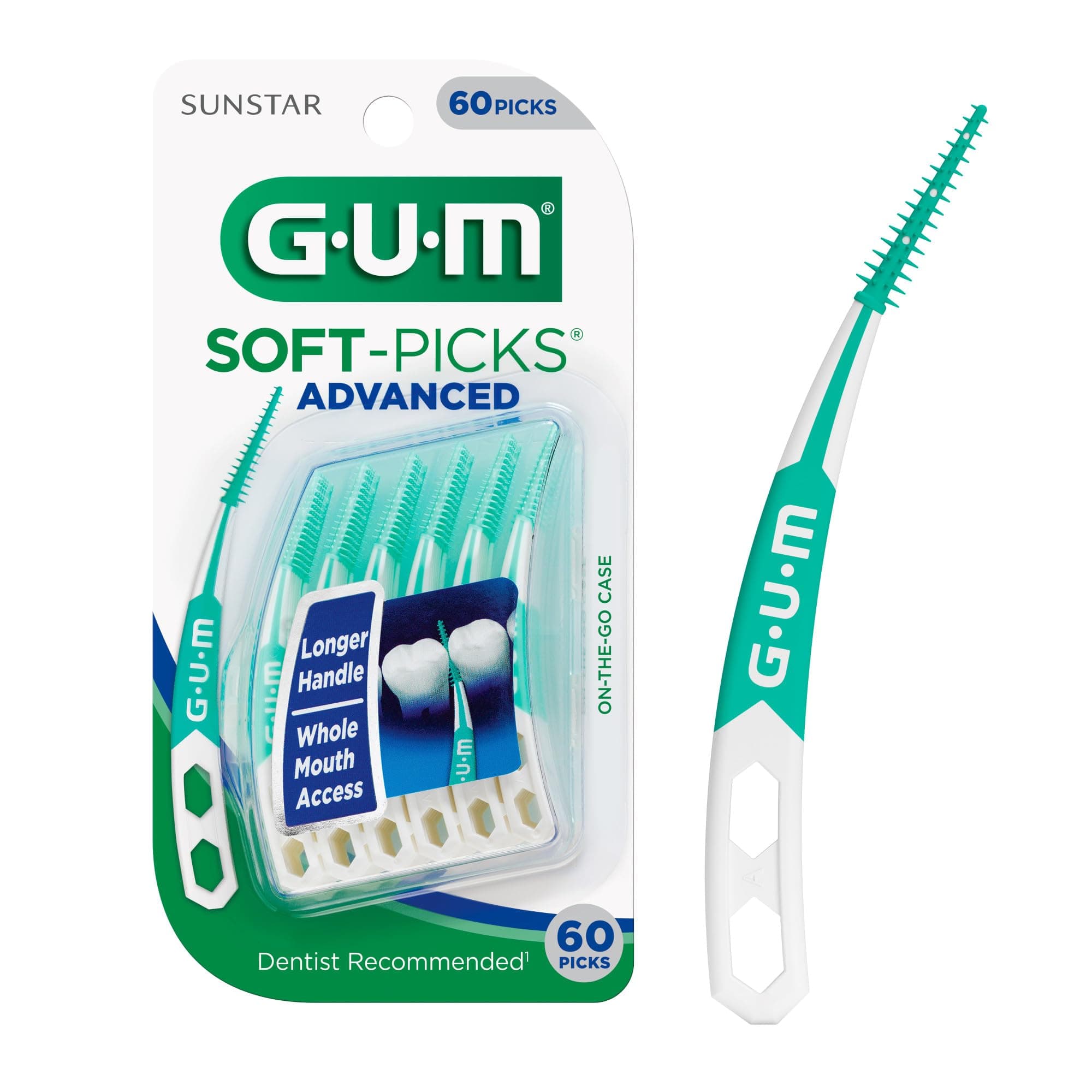 Gum Soft Picks 60 Count Advanced On The Go Case by GUM