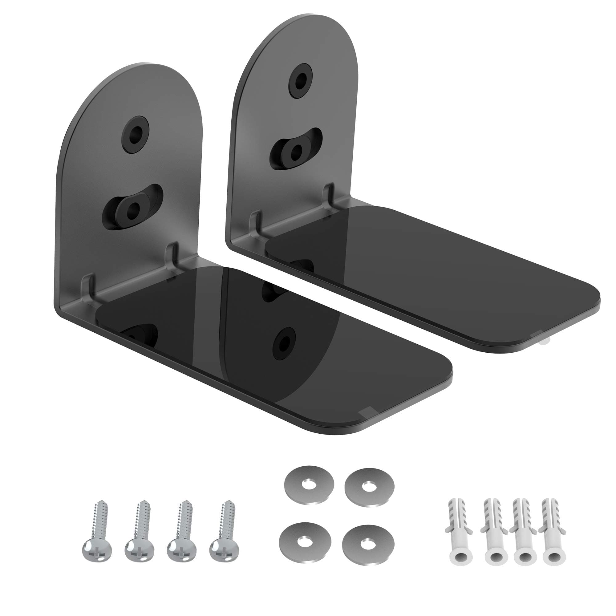 PlusAcc Universal Sound Bar Mounts Mounting Holder Compatible with Bose TV Speaker,JBL Bar,Sonos,Samsung,Majority,SAKOBS Soundbar Wall Mount Brackets with Hardware Kit