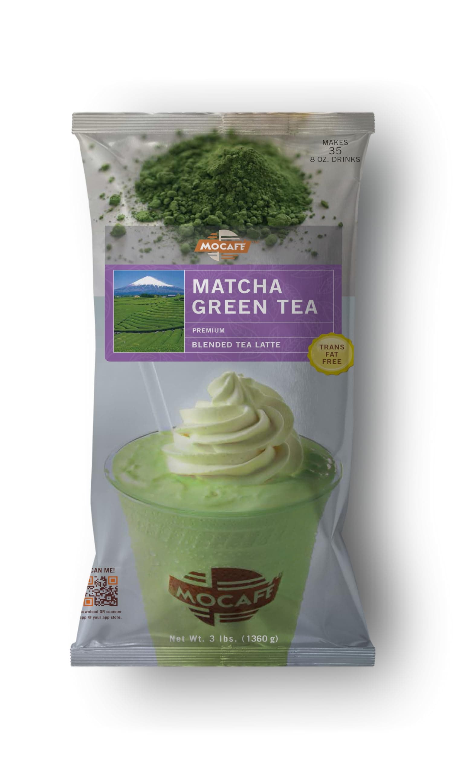 MOCAFE Matcha Green Tea Blended Tea Latte, 1.4kg Bag