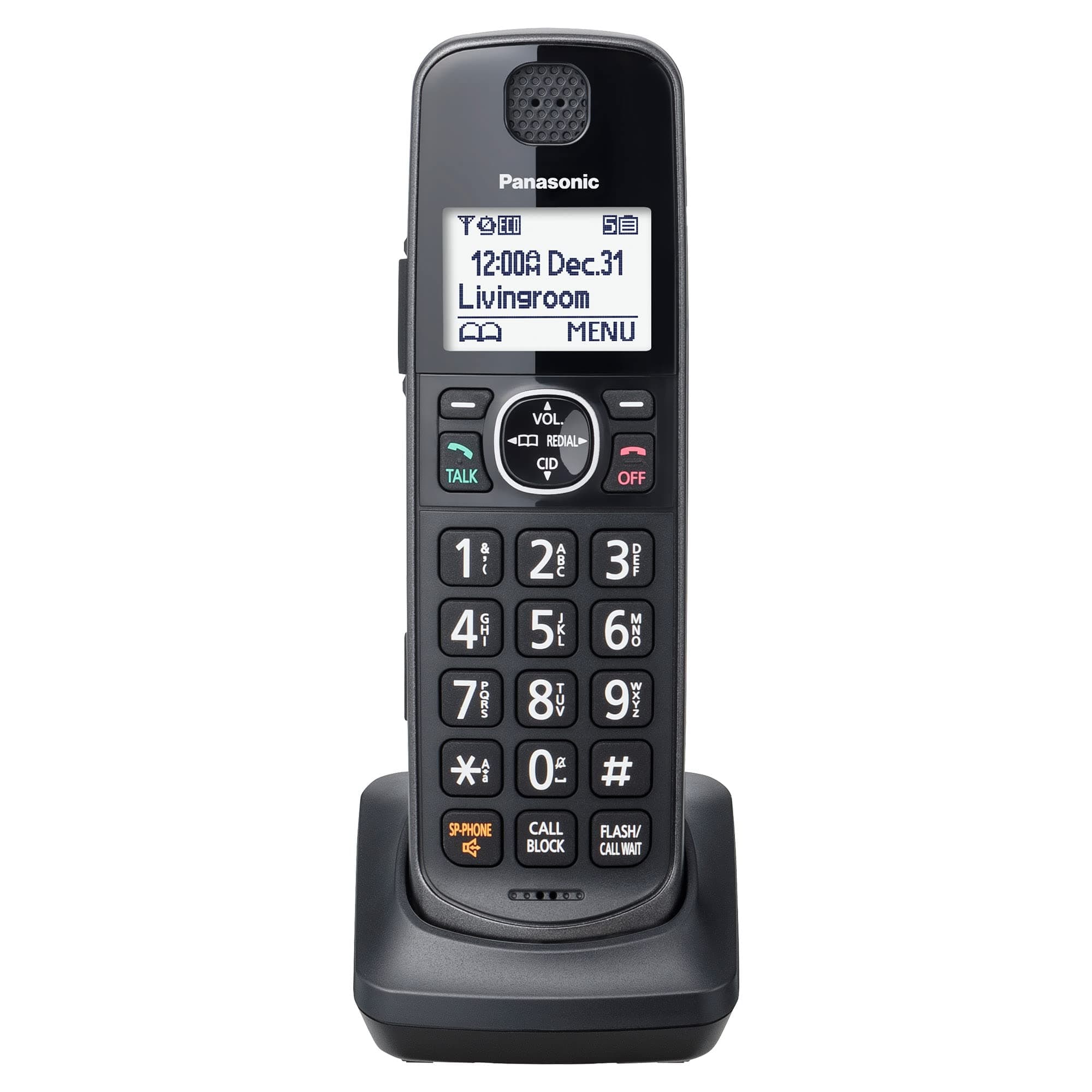 Panasonic KX-TGEA60M DECT 6.0 1 Handset Landline Telephone Metallic Black