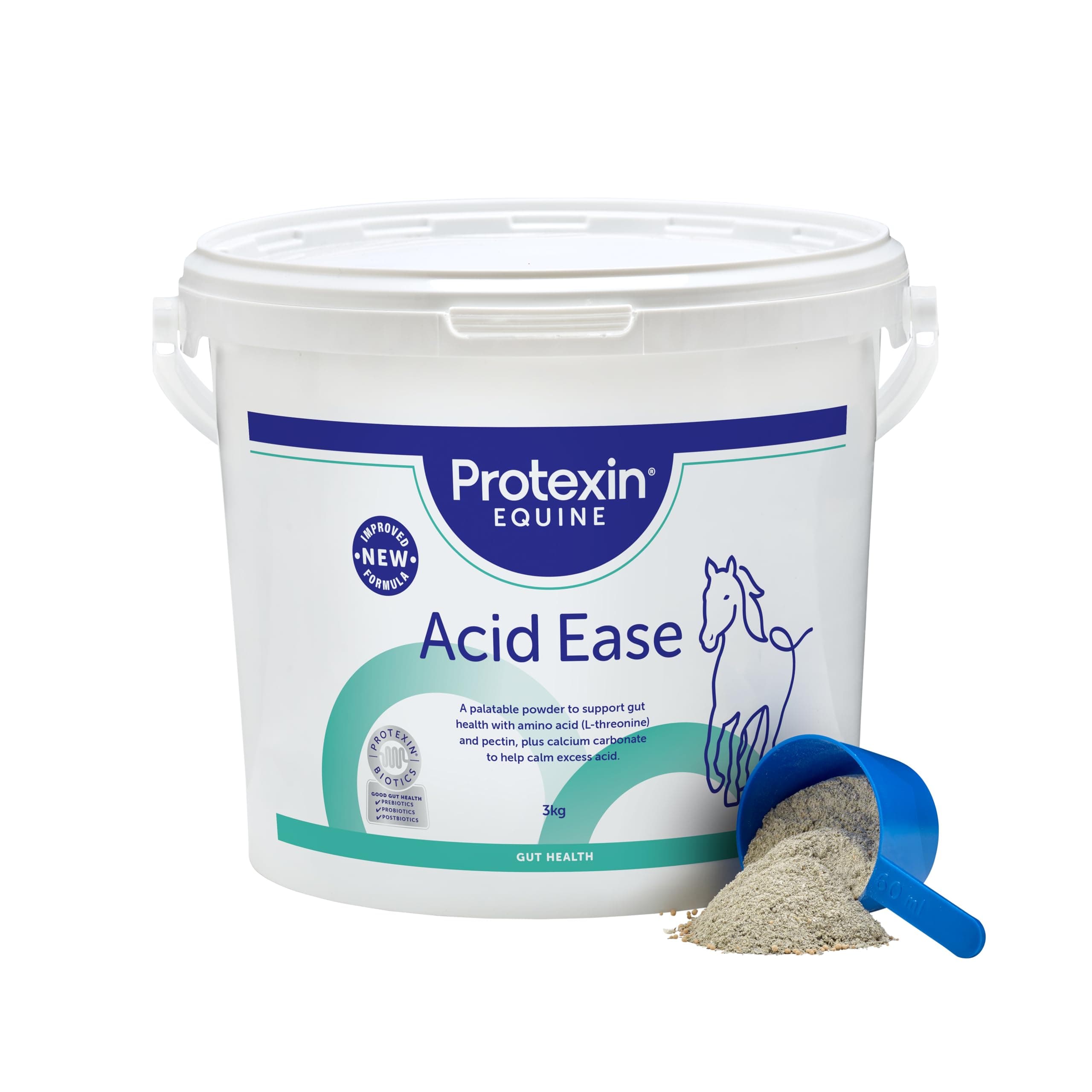 Protexin Equine Acid Ease, 3Kg, Daily Gut Support for Horses and Weaned Foals Prone to Gastric Sensitivity
