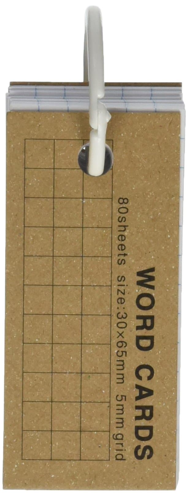 Mini Blank Flash Cards with Binder Ring - 1.25 X 2.5 Set of 8 Decks, 80 Cards Each (640 Cards) by word cards