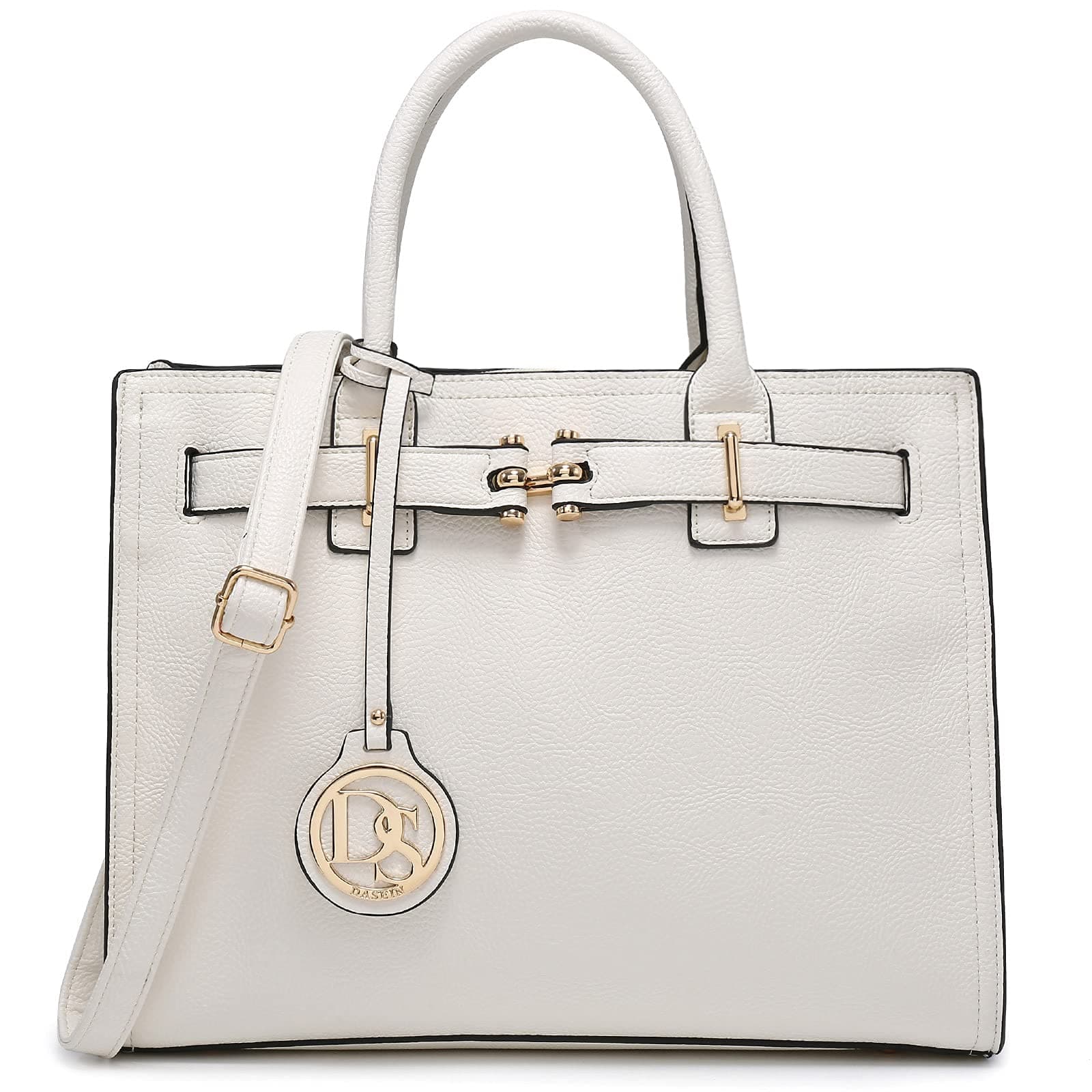 DaseinWomen's Fashion Handbag Top Belted Satchel Bag Top Handle Shoulder Bag Briefcase