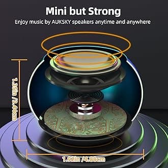 2Pack Portable Mini Speakers, Bluetooth & Wireless, Rechargeable Battery, Built-in Microphone, Cute Mini Speaker with Strap, Blue