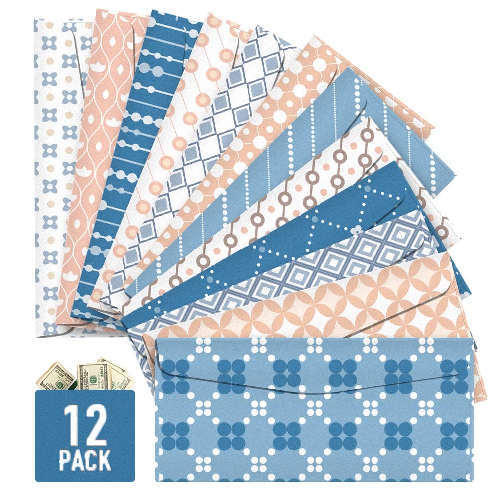 Cash Envelopes, 12 Pack Money Envelopes for Cash, Reusable Budget Envelopes for Budgeting Cute Dave Cash Envelope System Wallet