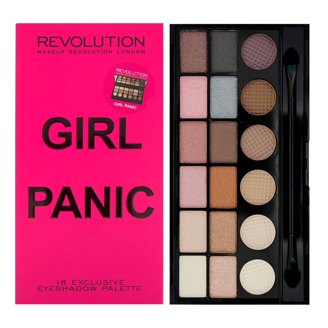 Makeup Revolution Girl Panic Eye Shadow Palette (18 Color) 0.45 oz